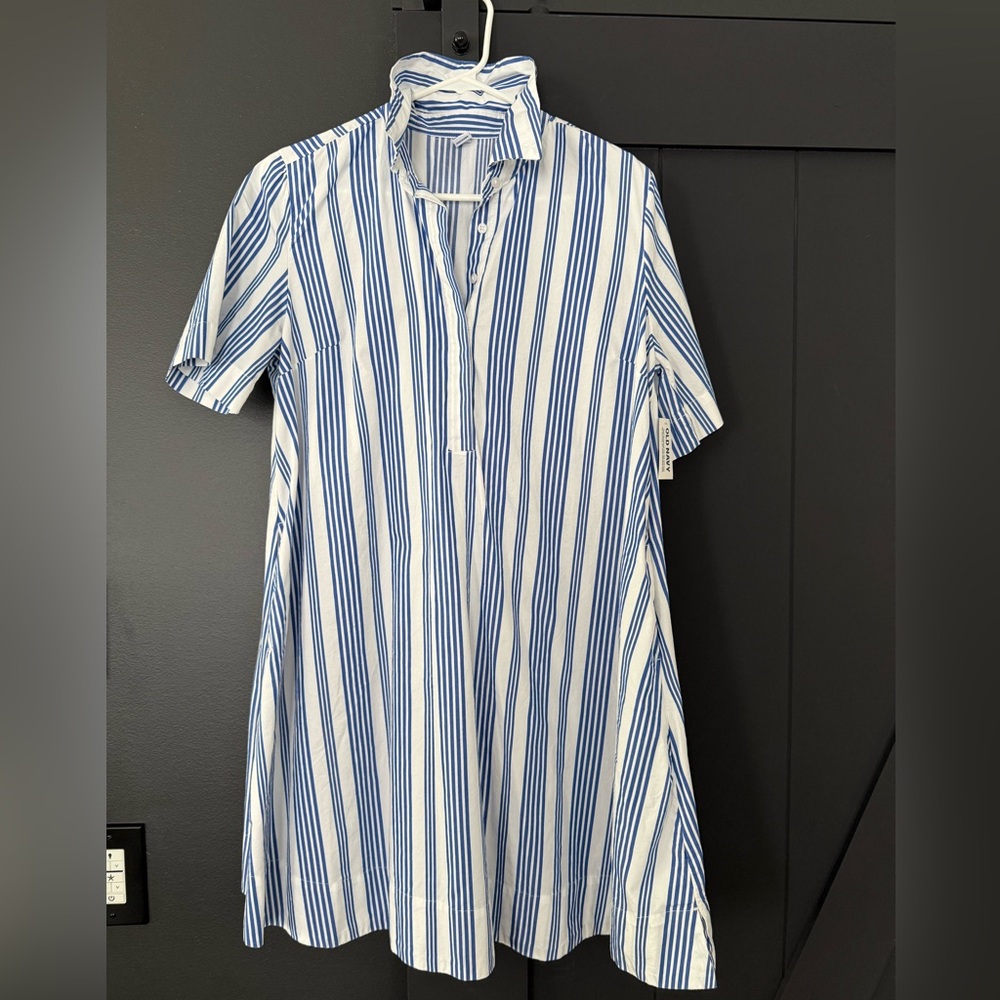 Old Navy Blue and White Striped Dress